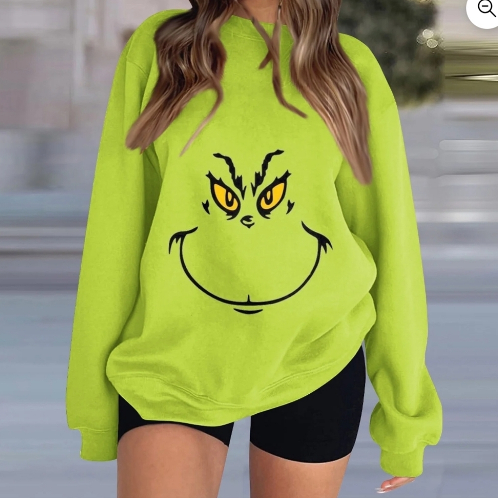 GUC Womens' Plus THE GRINCH Sweatshirt AND Pajama Pants Sz.2X - Picture 3 of 7